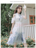 景怡依女大童13女孩初中學(xué)生裙子15夏裝短袖連衣裙12-20歲女孩初高中生 白色 S 曬單實拍圖