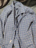 羅蒙（ROMON）純棉長(cháng)袖襯衫男免燙磨毛格子法蘭絨中青年襯衣男裝春秋季休閑上衣 MG877 深藍黃格 40 曬單實(shí)拍圖