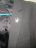 芠拉皇冠領(lǐng)針男士胸針配飾西裝仿水晶小胸針同款領(lǐng)針襯衫別針 銀色皇冠墨藍鉆加備用扣子 曬單實(shí)拍圖