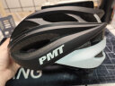 PMT M12自行车头盔男女一体成型公路山地车安全帽运动骑行装备 黑白 L码 实拍图