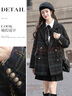 絲柏舍西裝領(lǐng)毛呢大衣2024冬新款女裝格紋學(xué)院風(fēng)中長(cháng)款呢子外套 曬單實(shí)拍圖