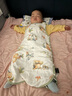 蒂樂嬰兒睡袋竹棉紗布夏季薄款寶寶無袖背心式新生兒童防踢被神器 初夏（適用22-30℃）森林游戲 【80碼】（身高75cm內(nèi)蓋住腳） 曬單實(shí)拍圖