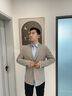 沙馳SATCHI男裝男士西服2024春夏新款泡泡紗抗皺耐穿商務(wù)正裝通勤西裝外套男 卡其 54 曬單實(shí)拍圖