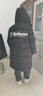 雪中飛童裝兒童羽絨服男童羽絨服中大童字母印花女童長(cháng)款羽絨服外套 黑色 160 曬單實(shí)拍圖
