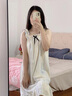 另約帶胸墊睡裙夏季天女款網(wǎng)紅風(fēng)簡(jiǎn)約少女生吊帶背心裙睡衣休閑家居服 4011 豎條紋 L 曬單實(shí)拍圖