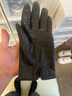 皮爾卡丹女士觸摸屏羊皮真皮手套冬保暖加絨加厚防寒騎車(chē)戶(hù)外滑雪防寒防風(fēng) 黑色(厚絨里) L 曬單實(shí)拍圖