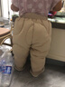 阿米拉啊咪啦童裝褲子2023冬季新款男女童寶寶保暖百搭拼接休閑風(fēng)羽絨褲 卡其色 100cm 曬單實(shí)拍圖