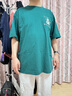 杰克·瓊斯（JACK&JONES）25年男裝春夏重磅純棉寬松休閑多色短袖T恤男小眾個性上衣情侶款 E52園林綠色 L 曬單實拍圖
