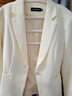 顏域氣質(zhì)短款西裝外套女秋裝2023年新款通勤職業(yè)百搭顯瘦女士西服 白色 M/38 曬單實(shí)拍圖