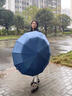 60骨全自動雨傘學生晴雨兩用太陽傘防紫外線遮陽大號加固折疊雨傘 96骨加大加固晴雨兩用-藏青色 曬單實拍圖