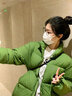 GARNUO綠色短款羽絨服女2025年新款冬季韓版白鴨絨小個(gè)子加厚面包服外套 綠色 M【101-110斤】 曬單實(shí)拍圖