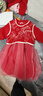 巴拉巴拉女童連衣裙兒童2025春裝紅色新中式網(wǎng)紗假兩件拜年服208125111007 曬單實(shí)拍圖