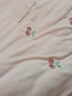 南極人A類(lèi)牛奶絨花邊刺繡四件套單雙人小清新冬季加絨被套床單床上用品 櫻桃-淺粉+香檳 1.8m床單四件套（被套200x230） 曬單實(shí)拍圖