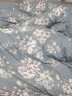 水星家纺床上四件套 100%纯棉 全棉印花套件 自然花草系列 被套床单枕套 花西雅【纯棉床笠】 1.5米床,适配200*230cm被芯 实拍图