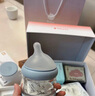 babycare歪頭仿母乳新生兒奶瓶禮盒防脹氣玻璃奶瓶4件套 靜謐藍 0-12月 曬單實拍圖