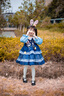 G.DUCKKIDS小黃鴨兔子警官衣服兒童連衣裙加絨秋冬朱迪女童洛麗塔春秋款裙子 連衣裙 90 尺碼1~2歲【 80-90cm】 曬單實(shí)拍圖