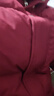 鴨鴨童裝兒童羽絨服秋冬新款男女童寬松加厚連帽短款面包服冬 紅色150 曬單實(shí)拍圖