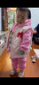 小咕嘟熊童裝女童套裝冬裝寶寶兒童套裝運動衛(wèi)衣女孩服裝加絨加厚三件套 粉色三件套 100 曬單實拍圖