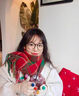 途尊圣誕氛圍感紅色格子復古圍巾女韓版白搭ins圍脖保暖學(xué)生情侶披肩 圣誕紅格 曬單實(shí)拍圖