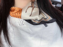 樂(lè )宇軒法式小絲巾方巾女春秋冬季職業(yè)裝飾領(lǐng)巾圍脖圍巾頭巾小禮物送媽媽 馬到成功絲巾70*70cm 曬單實(shí)拍圖