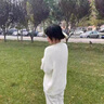 潮陣 慵懶風(fēng)圓領(lǐng)毛衣男女冬季寬松休閑保暖毛線衣高街情侶針織衫外 杏色低領(lǐng)魔王A22 2XL 曬單實(shí)拍圖