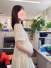 費雪（Fisher-Price）美國費雪孕婦連衣裙夏季薄款寬松裙子夏裝長(cháng)款春秋大碼孕婦裝顯瘦 米色連衣裙-夏款 M【110-125斤適穿】 曬單實(shí)拍圖