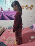 優(yōu)優(yōu)1點(diǎn)（Yoyo one）女童連衣裙過(guò)年毛衣套裝兒童加絨冬裝大童新年紅色針織拜年服裙子 19741紅色2166加絨裙褲 160 曬單實(shí)拍圖