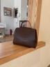 妙麗牛皮包包女包大容量學(xué)生通勤托特包簡(jiǎn)約單肩包生日禮物送女友 【咖色】 品牌大容量通勤百搭大包 曬單實(shí)拍圖