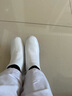 啄木鳥(niǎo)白色護士鞋女冬季2026新款棉鞋平底加絨防滑軟底坡跟保暖冬天短靴 7809白色加絨升級氣墊底送棉墊 37 曬單實(shí)拍圖