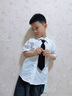 G.DUCKKIDS男童白襯衫短袖夏季兒童白色襯衣中大童上衣小學(xué)生校服洋氣表演服 短袖白襯衫 170 尺碼15~16歲【160-170cm】 曬單實拍圖