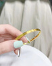 中國黃金（CHINA GOLD）足金星點(diǎn)手鐲女新款鐲子金手環(huán)紀念情人生日送女友38婦女節禮物 【空心加厚】56圈口 約5.5g 曬單實(shí)拍圖