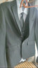 花花公子西服男休閑西裝男士西服套裝外套伴郎新郎商務(wù)休閑正裝衣服三件套 一扣藍(lán)色西服+西褲+馬甲+襯衫 XL 曬單實(shí)拍圖