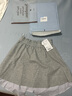 闊色（kuose）灰色Polo衫兩件套裝女春夏新款短袖T恤假兩件拼接半身裙 花灰色半身裙3012 L 曬單實(shí)拍圖