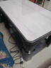 暖洋洋智能高端款NY80X1石墨烯家用冬季多功能電熱烤火爐電取暖桌子一體茶幾升降長(cháng)方形取暖器考暖火爐 玲瓏白玉（可升降中層架） 1.38*0.8M 曬單實(shí)拍圖
