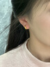 中國黃金小蠻腰黃金耳釘女18K金耳環(huán)耳扣生日禮物送媽媽老婆精致高級感 18K金小蠻腰耳環(huán) 曬單實拍圖