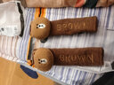 途喜LINE FRIENDS聯(lián)名汽車安全帶護(hù)肩套保護(hù)套柔軟女士車載保險(xiǎn)帶裝飾 BROWN(毛絨一對(duì)) 曬單實(shí)拍圖