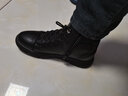 紅蜻蜓馬丁靴男秋冬季高幫靴子加絨英倫風(fēng)棉皮鞋男士真皮棉鞋保暖雪地靴 黑色加絨款 41 曬單實(shí)拍圖
