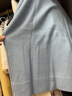 恒源祥時(shí)尚厚款毛衣女純羊毛衫寬松大版秋冬新款半高領(lǐng)開叉針織衫 珍珠白 S /160/84A 曬單實(shí)拍圖