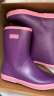 好雨时节四季舒适橡胶女式时尚中筒撞色雨鞋 女士手工高品质雨靴保暖绒套 撞色紫粉 36 相当于标准37码 晒单实拍图