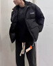 嵐玘冬季外套男黑色棉服棉襖棉衣面包服2024新款保暖加厚寬松襖子短款 立領(lǐng)CUASS棉衣【黑色】 XL 【建議125斤內(nèi)】 曬單實(shí)拍圖
