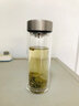 希諾（HEENOOR）雙層玻璃杯男士商務(wù)辦公泡茶杯帶濾網(wǎng)車載便攜水杯大容量禮品杯子 大容量360ml-本色【升級小熊蓋】 高硼硅玻璃杯體（帶濾網(wǎng)） 曬單實拍圖