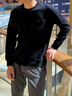 柒牌【新疆棉】男士圓領(lǐng)衛衣秋季25新款時(shí)尚休閑百搭套頭長(cháng)袖上衣 黑色 L 曬單實(shí)拍圖