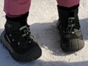 SNOOPY史努比童鞋兒童雪地靴男女童加絨保暖棉靴冬季大棉鞋0500黑綠34 曬單實(shí)拍圖
