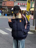 鏡朵羽絨棉服女2024新款短款學(xué)生女生衣服棉衣秋冬季外套羽棉襖絨服女 韓版加厚藏青色 均碼（可備注碼數(shù)） 曬單實拍圖