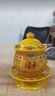 九鯉韻陶瓷佛前供水杯蓮花供佛杯圣水杯唐彩水杯觀(guān)音凈水杯 小號黃色1個(gè) 圣水杯 曬單實(shí)拍圖