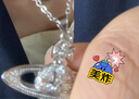 詩筠（SHIJUN）西太后土星項(xiàng)鏈925銀別針女吊墜閃耀鋯石鎖骨鏈輕奢 KDP1191 曬單實(shí)拍圖