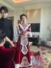 泰勒馬丁秀禾服新娘婚紗2025新款秋冬加厚毛領(lǐng)結(jié)婚禮服中式嫁衣敬酒服旗袍 231207 L 曬單實拍圖