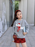 NICKYBABY女童半身裙秋冬款2025新款洋氣女孩加厚紅色短裙冬裝兒童毛呢裙子 4536紅色 120 曬單實(shí)拍圖
