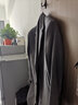 海因里希高端秋冬大衣男加棉保暖羊毛呢大衣加長(cháng)款過(guò)膝呢子外套男士風(fēng)衣 灰色【中長(cháng)款加棉】 4XL 【175-190斤】修身版 曬單實(shí)拍圖
