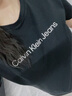 Calvin KleinJeans夏季女士休閑通勤經(jīng)典ck字母印花圓領(lǐng)純色內搭短袖T恤上衣 BEH-太空黑 XS 曬單實(shí)拍圖